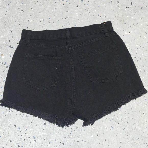 Brandy Melville John Galt Black button fly shorts - Picture 2 of 4